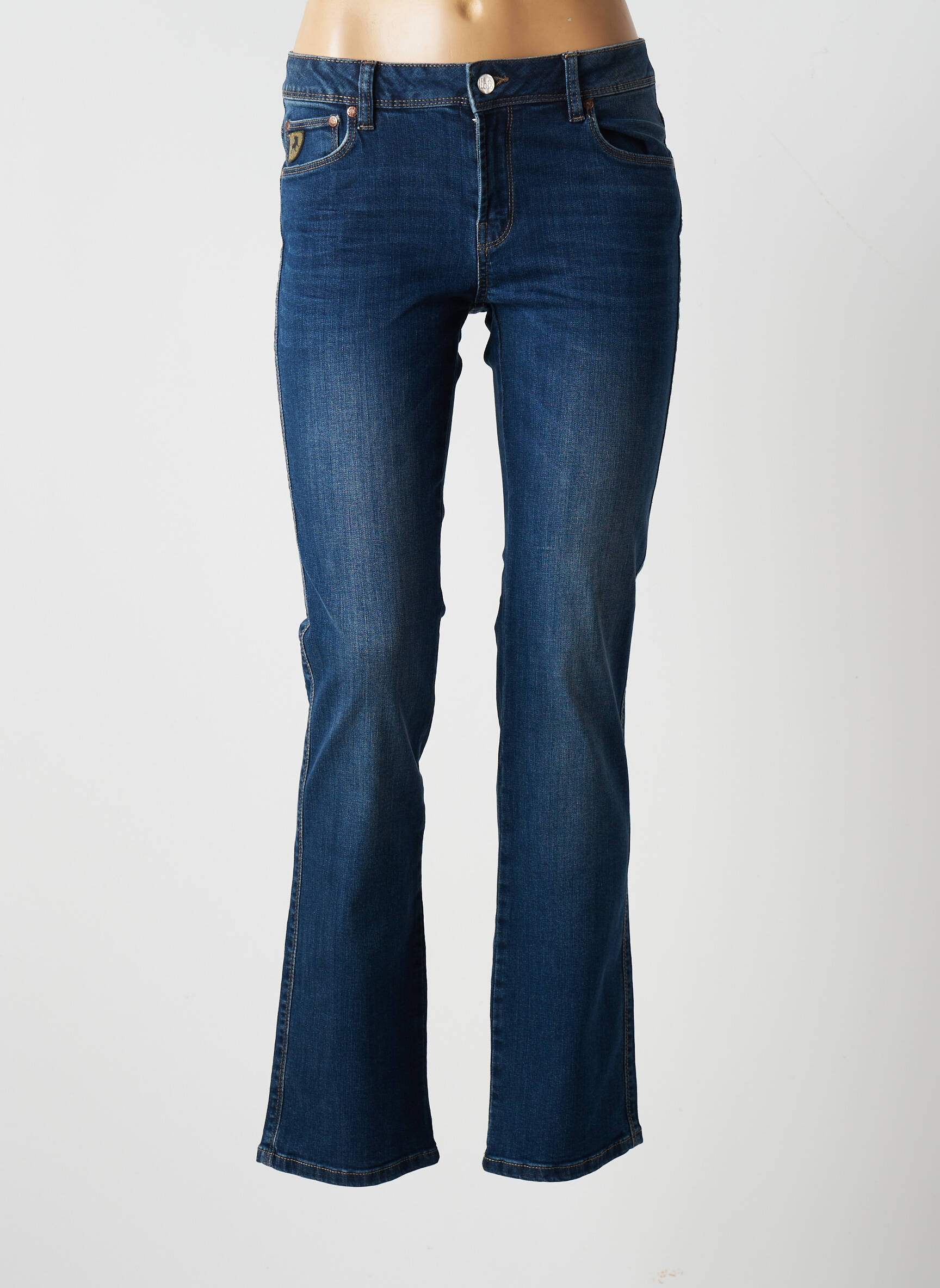 Lois Jeans Coupe Droite Femme couleur bleu