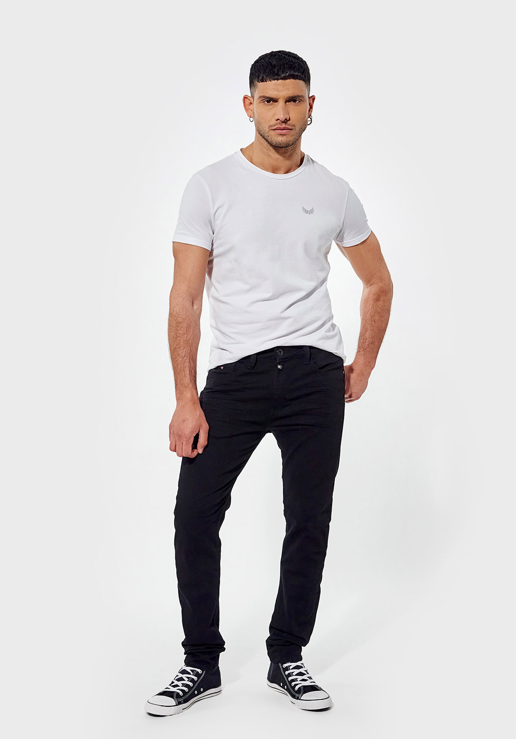 DARKK  Jean slim Homme noir