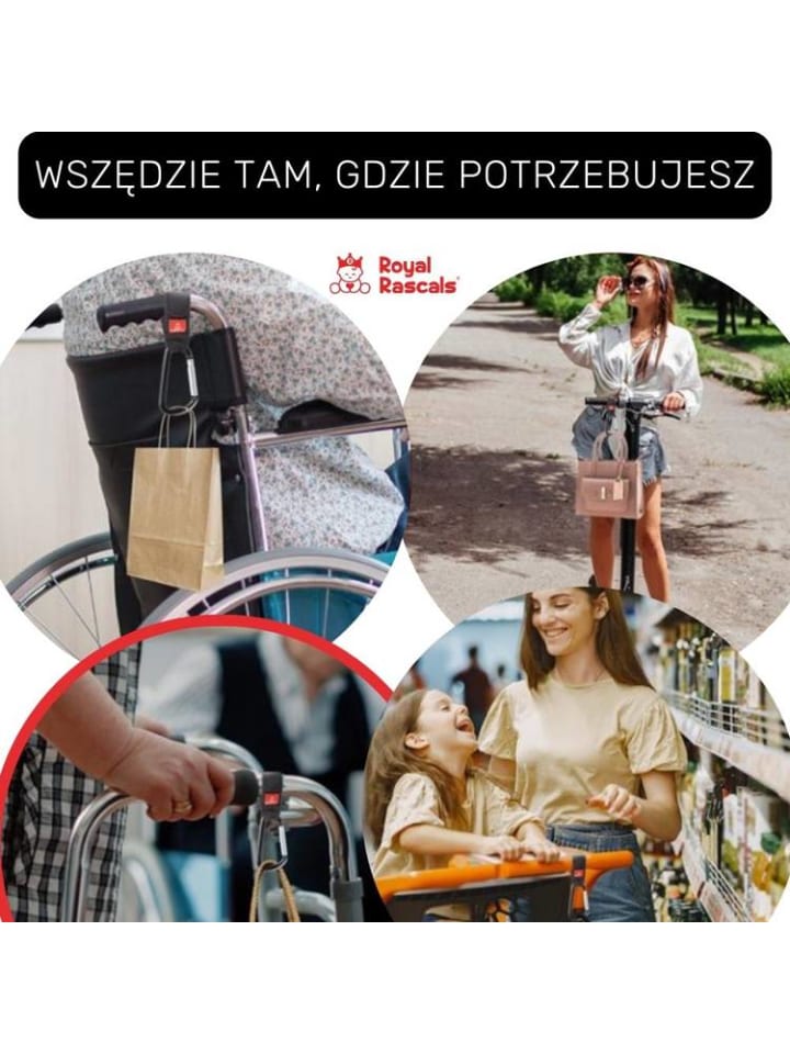 Royal Rascals Karabiner für Kinderwagen 2er Set 5kg Tragkraft in Schwarz günstig kaufen onesize