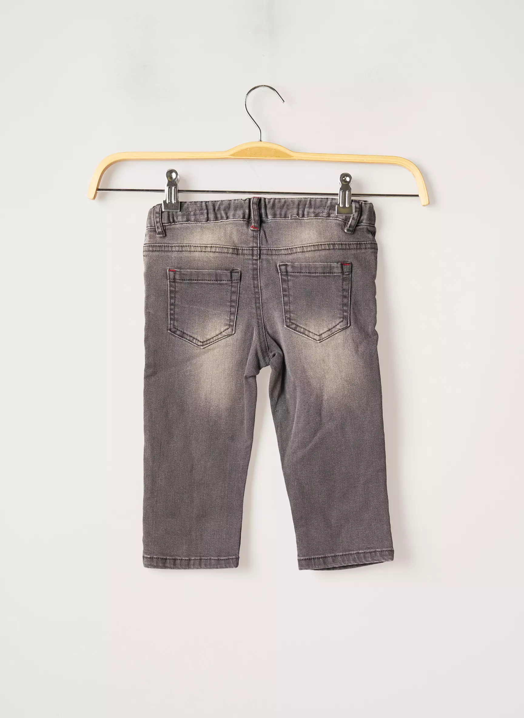 Mini Pan Jeans Coupe Droite Garcon couleur gris