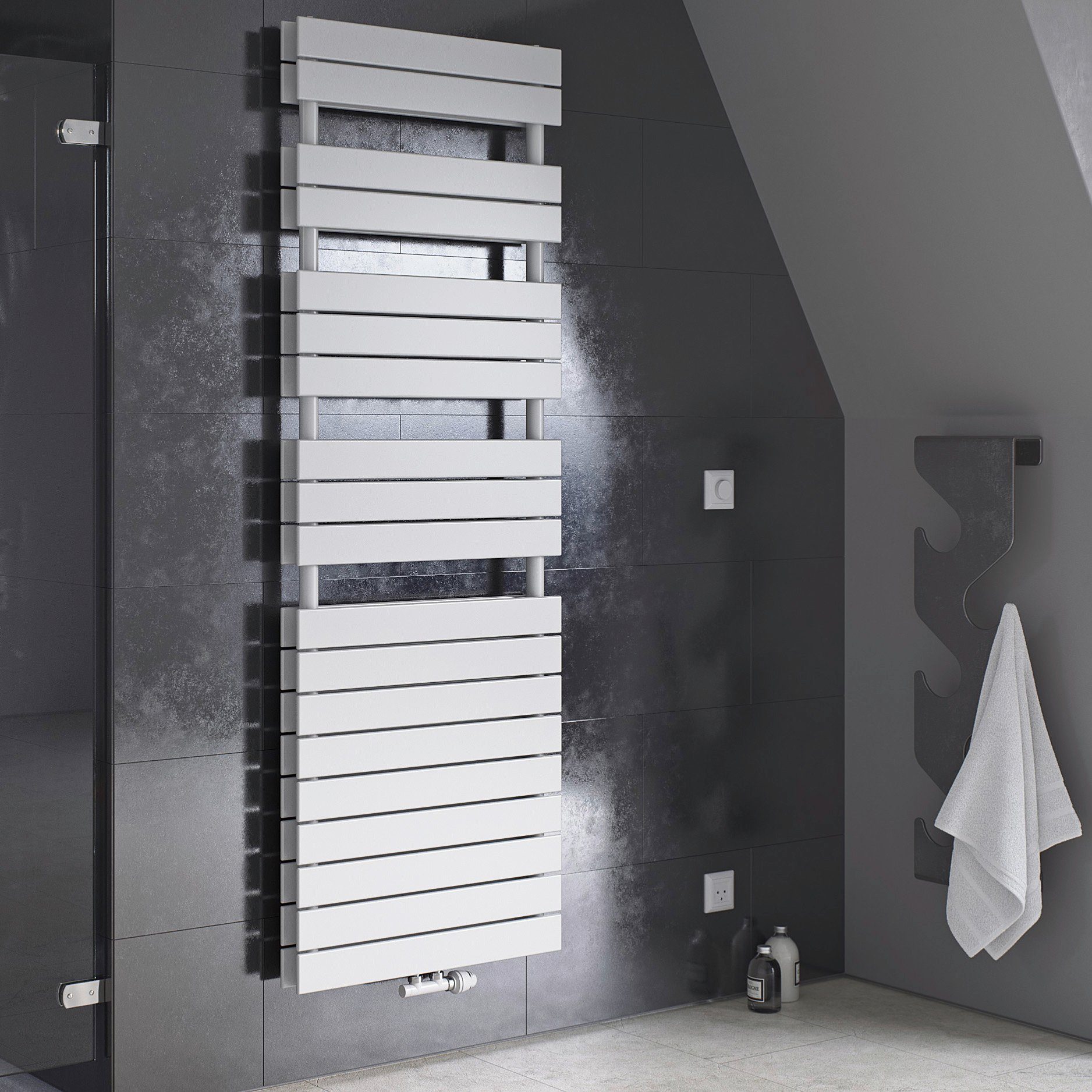 Ximax Badheizkörper P2 Duplex 1195 mm x 600 mm, 1075 Watt, Mittenanschluss, weiß