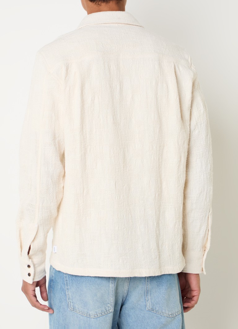 Les Deux Kaleb textured overshirt with chest pocket