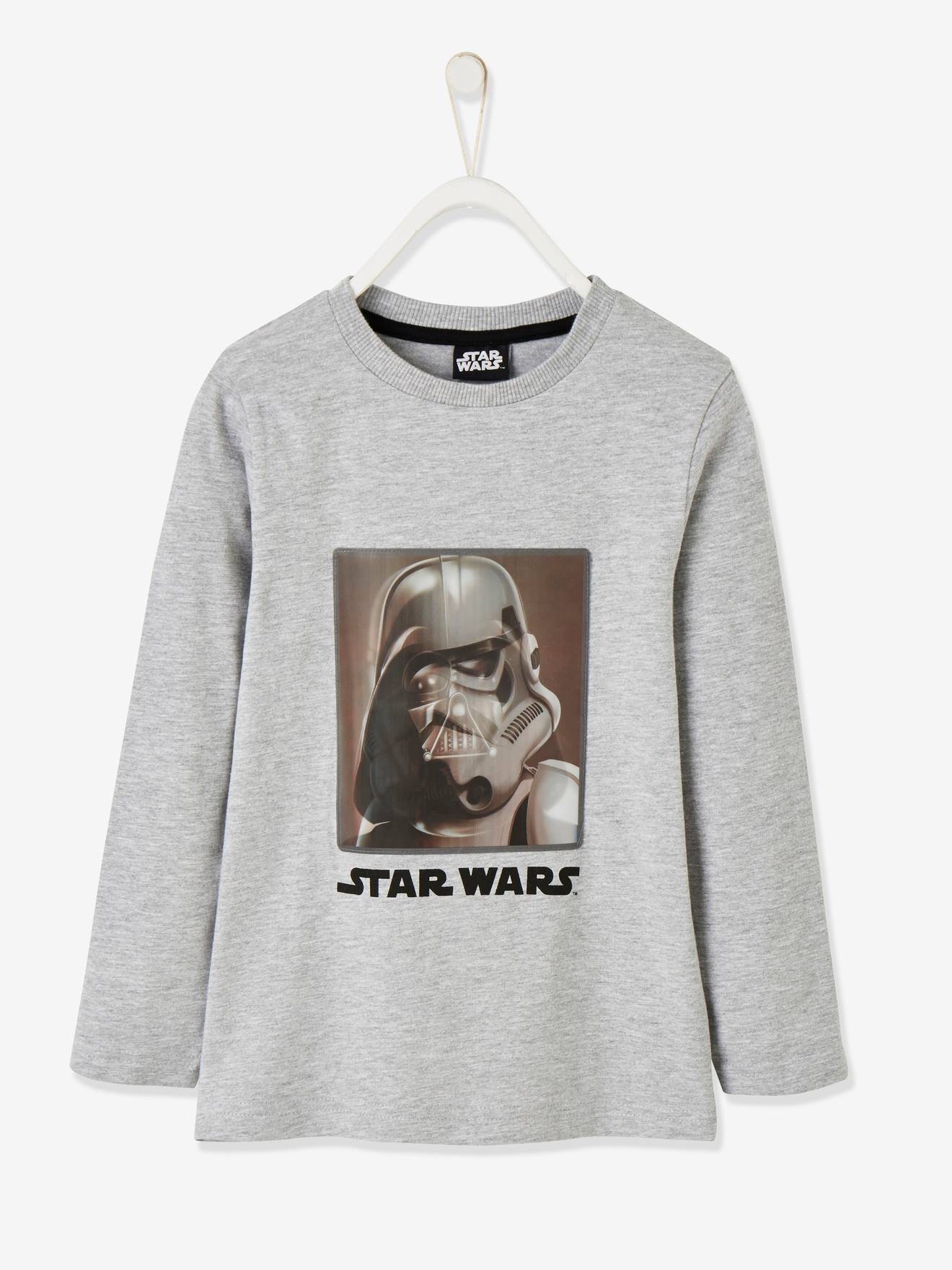 T-shirt Star Wars® garçon motif hologramme gris clair chiné