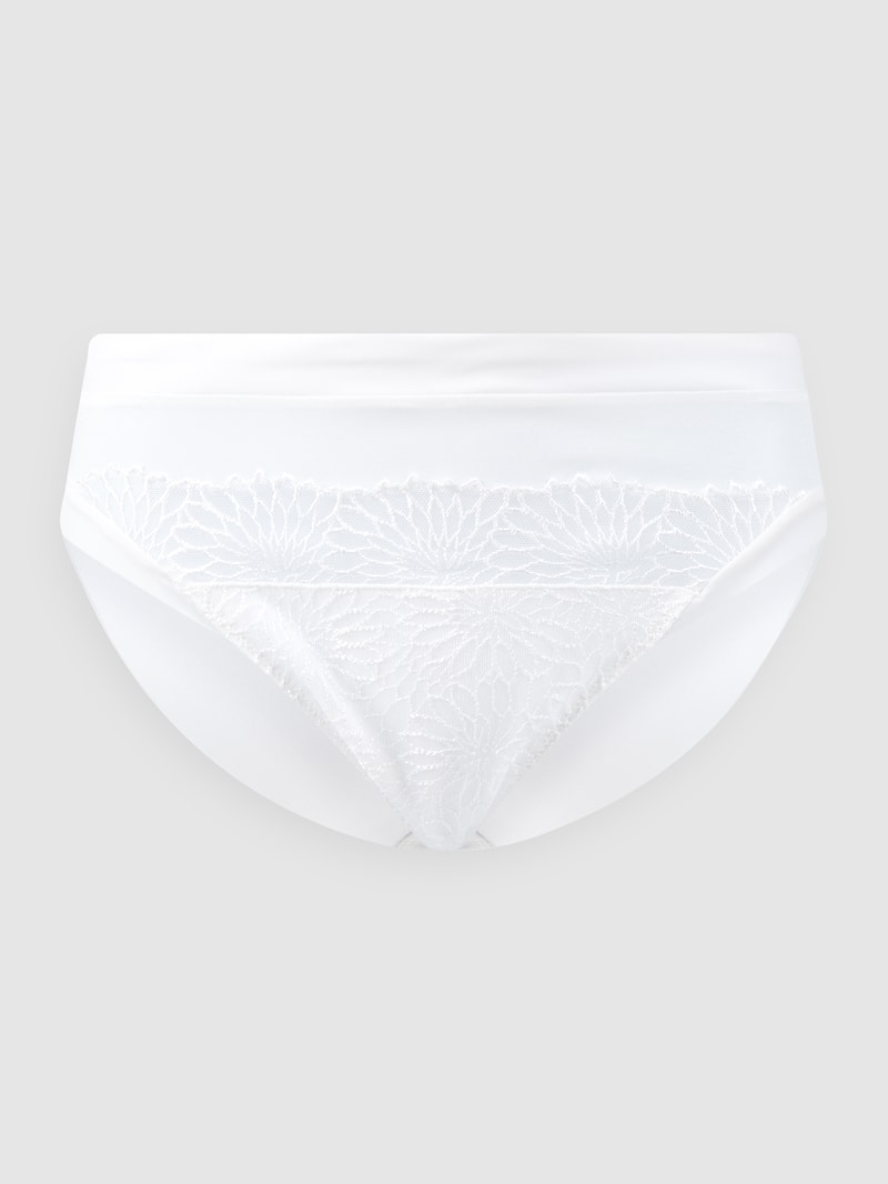 Slip mit floraler Spitze Modell 'Sophora' in weiß