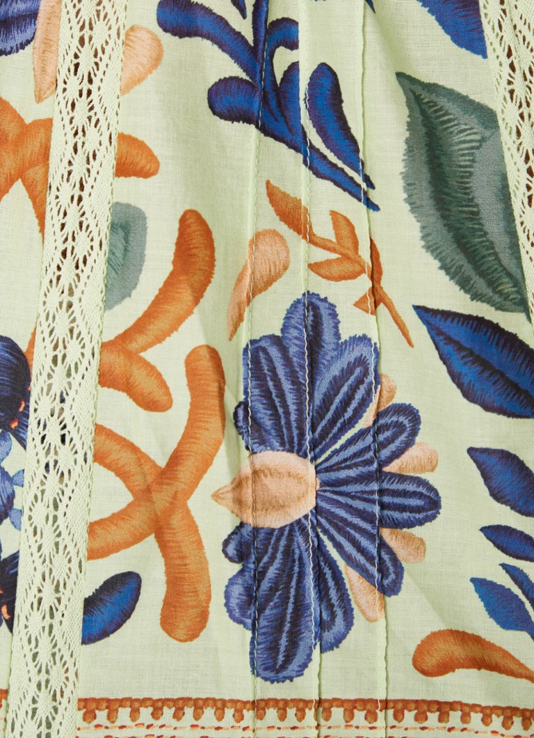 Farm Rio Tunic with floral print and smocking