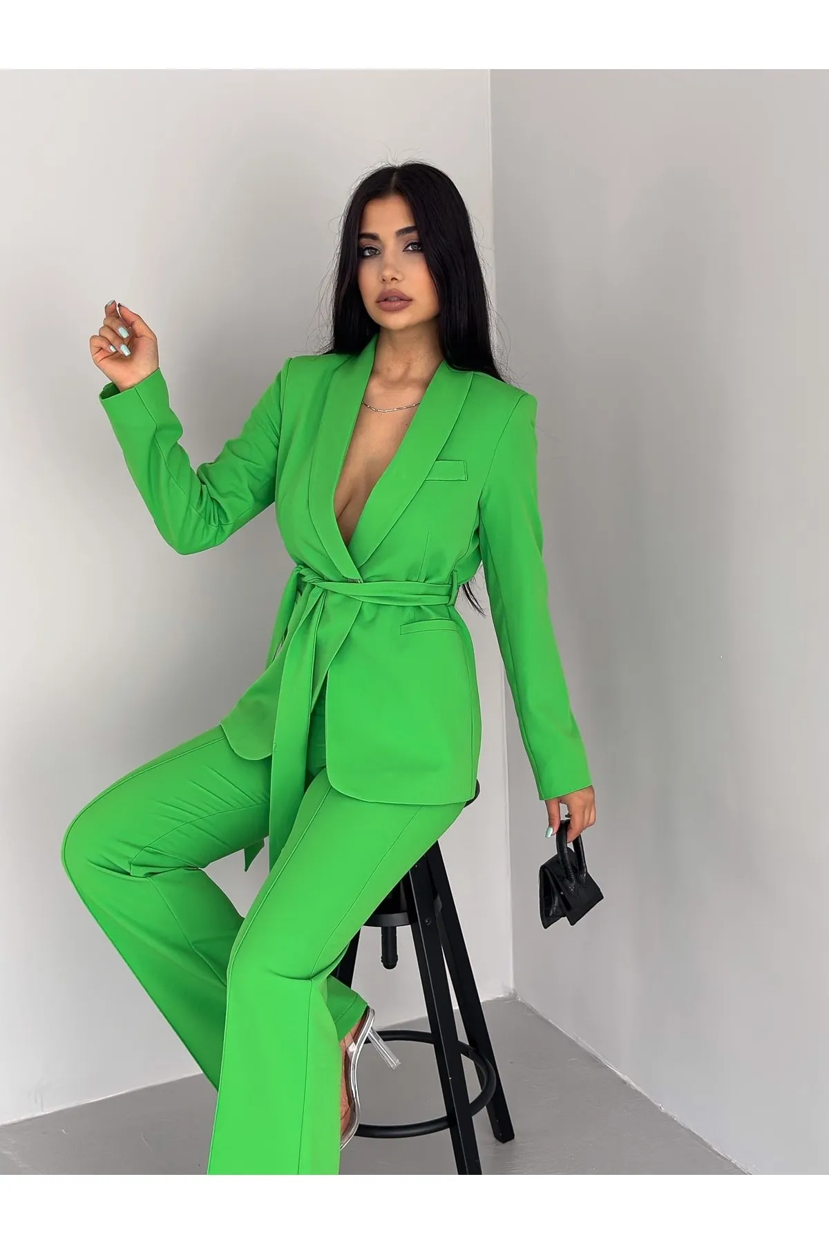 ZF BUTİK  Set aus Jacke und Hose mit Gürtel