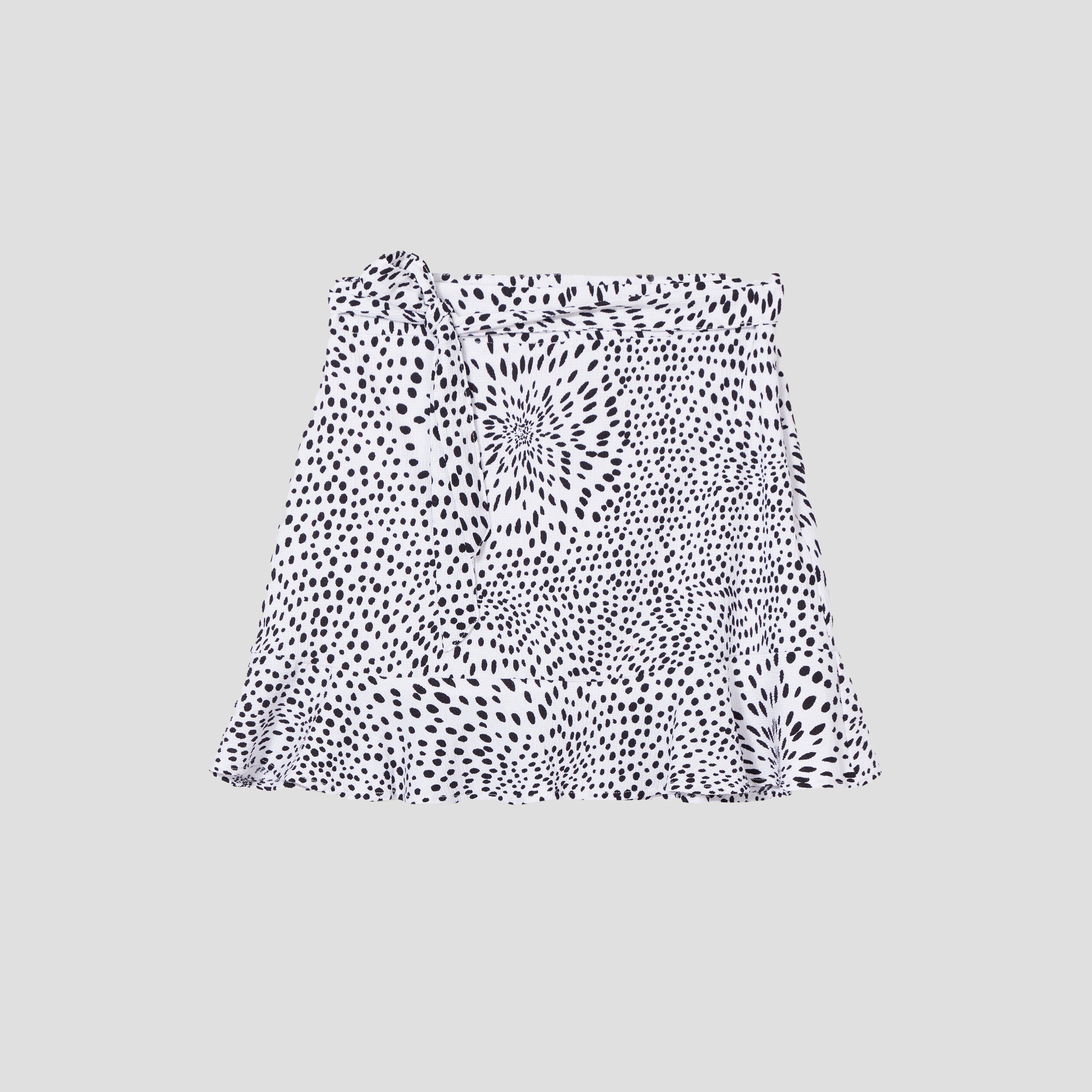 Jupe-short évasée volantée ecru femme | La Halle