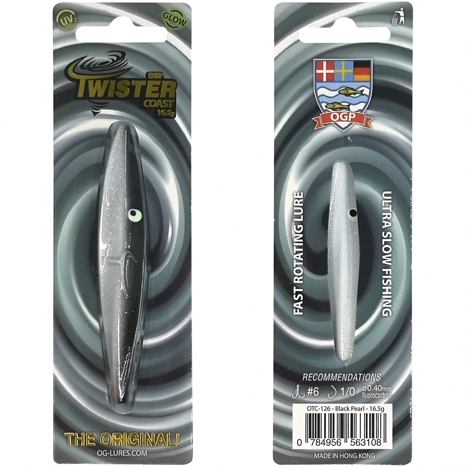 OGP Inline-Köder Twister Coast (Black Pearl)