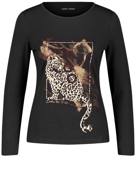 Nachhaltiges Langarmshirt mit Frontprint