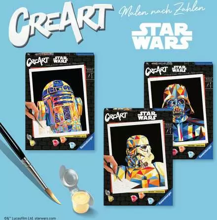 CreArt Star Wars - R2-D2 - Malen nach Zahlen für Erwachsene