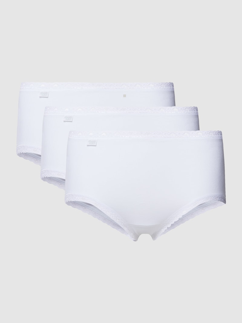 Pants mit Muschelsaum im 3er-Pack in weiß