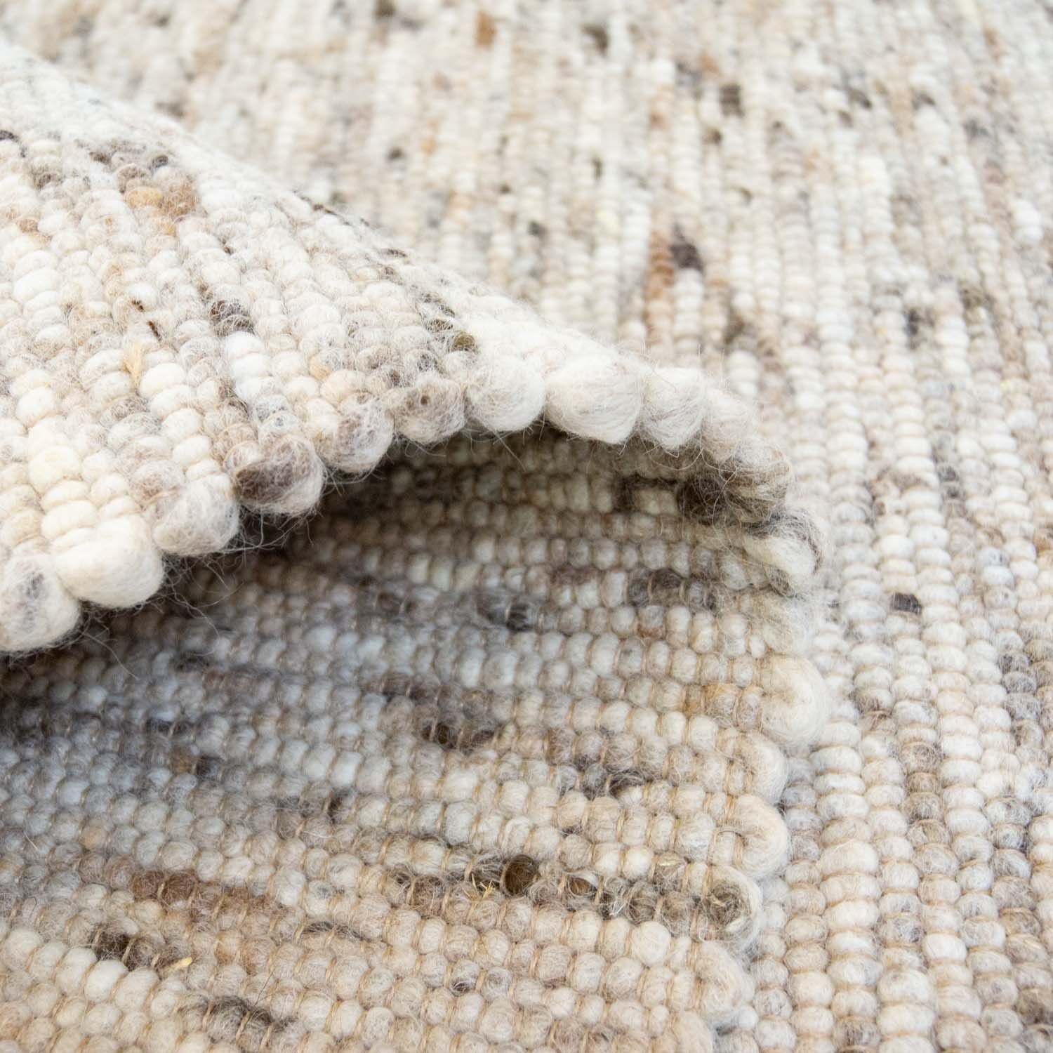 Wollteppich TaraCarpet Handwebteppich Frankeneck, TaraCarpet, rechteckig, Höhe: 13 mm, Handgewebter Teppich gewalkt Wohnzimmer Schlafzimmer Esszimmer 060x090