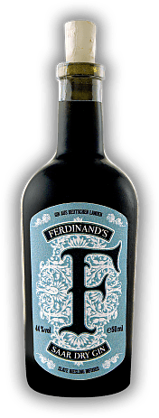 Ferdinand's Saar Dry Gin 0,05 Liter Ferdinand's Saar Dry Gin 0,05 Liter Innovatives Gin-Erlebnis. Saar Dry Gin, infundiert mit Schiefer Riesling. 0,05	 Liter - Vol 44%