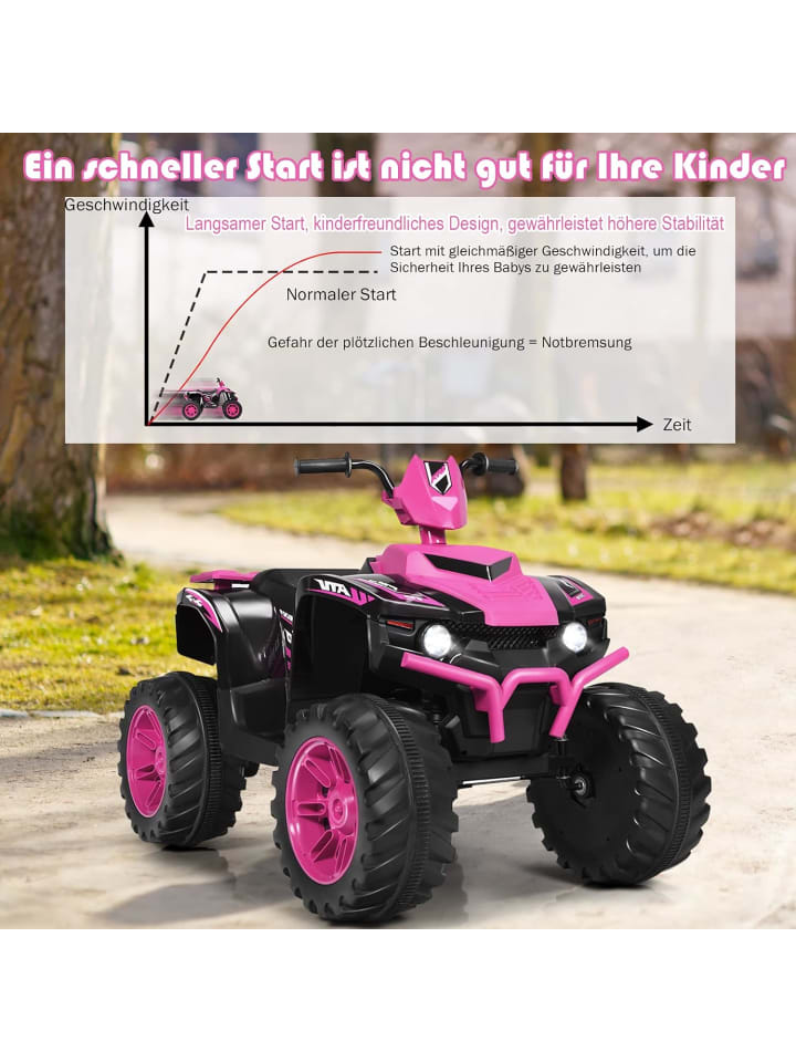 COSTWAY 12V Elektro Quad ab 3 Jahren in Rosa günstig kaufen 105 cm