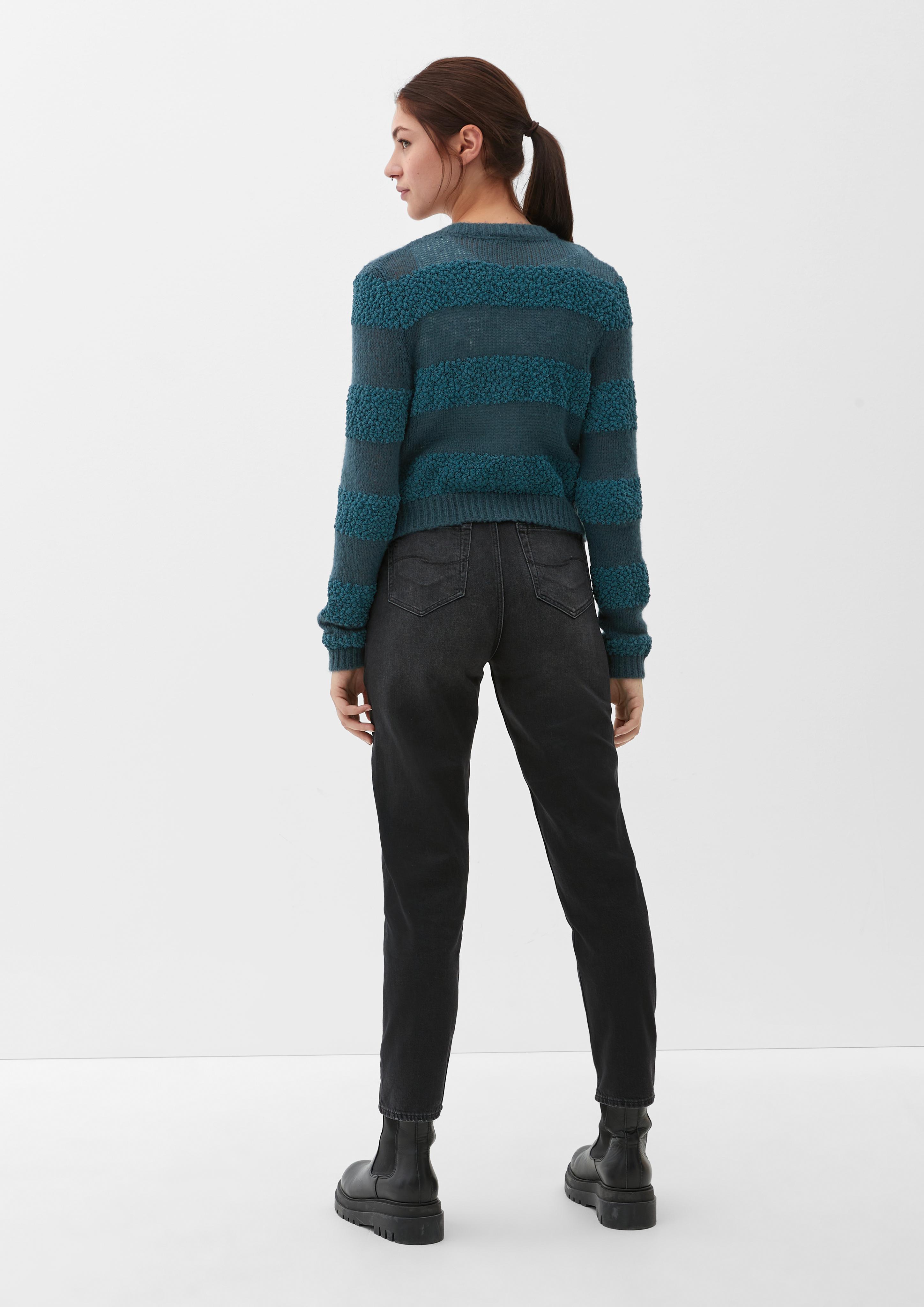 Jacke mit gestreiftem Strickmuster  2119044-6985
