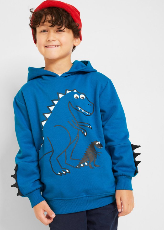 Jungen Kapuzensweatshirt Dino aus Bio-Baumwolle