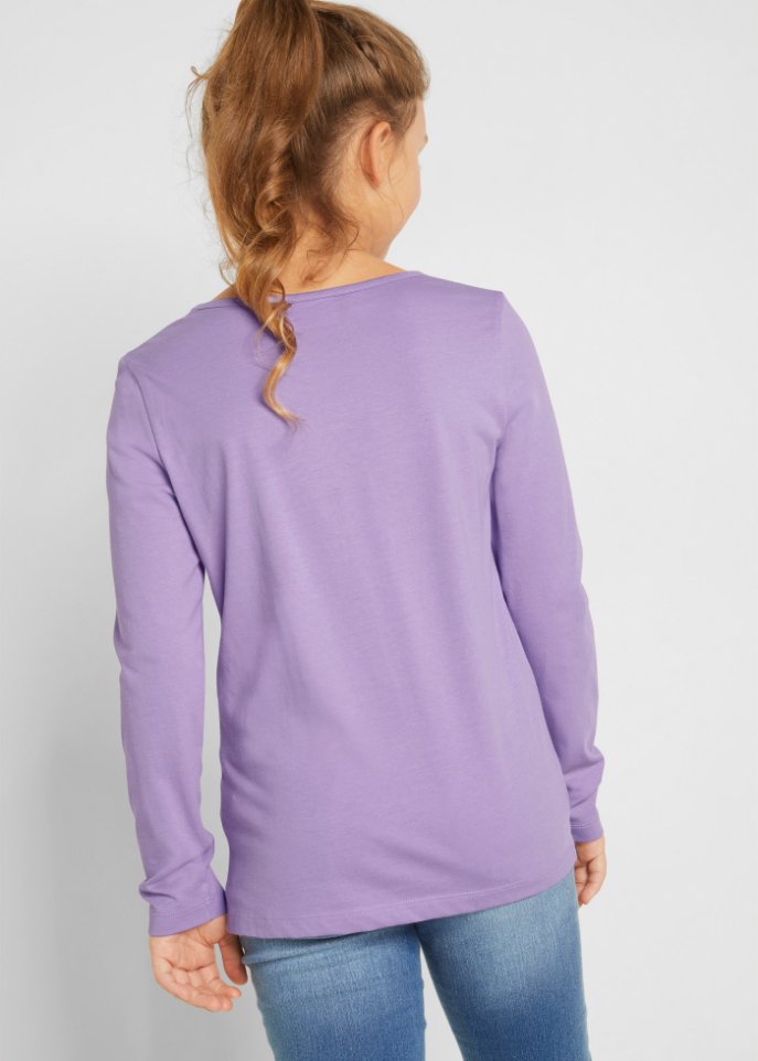 Mädchen Langarmshirt (2er Pack) aus Bio-Baumwolle