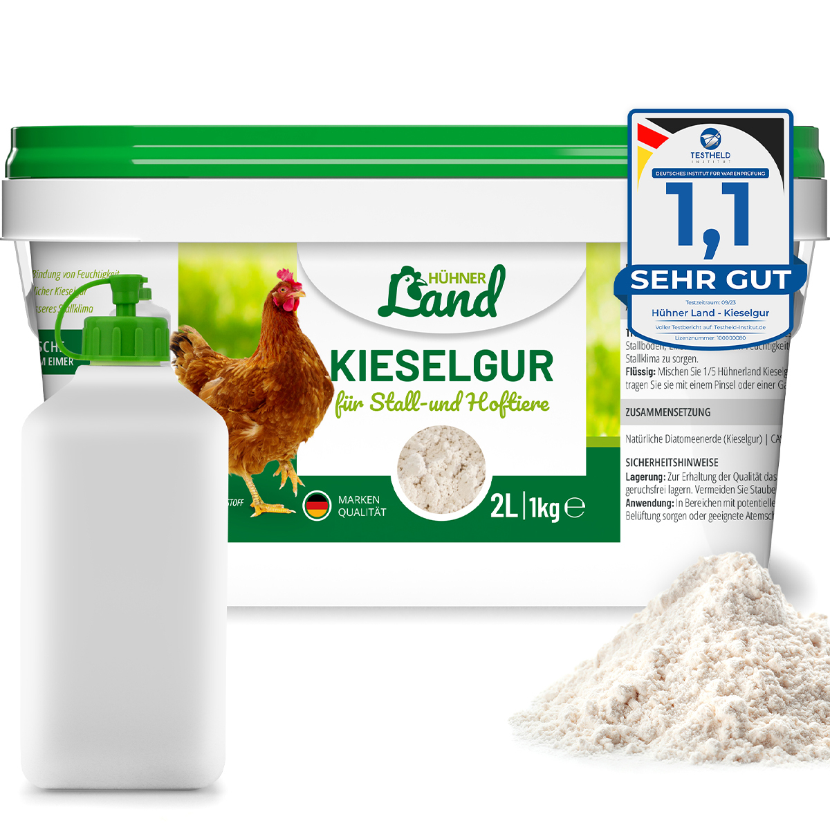 HÜHNER Land Zubehör HÜHNER Land Natürliche Kieselgur 1kg