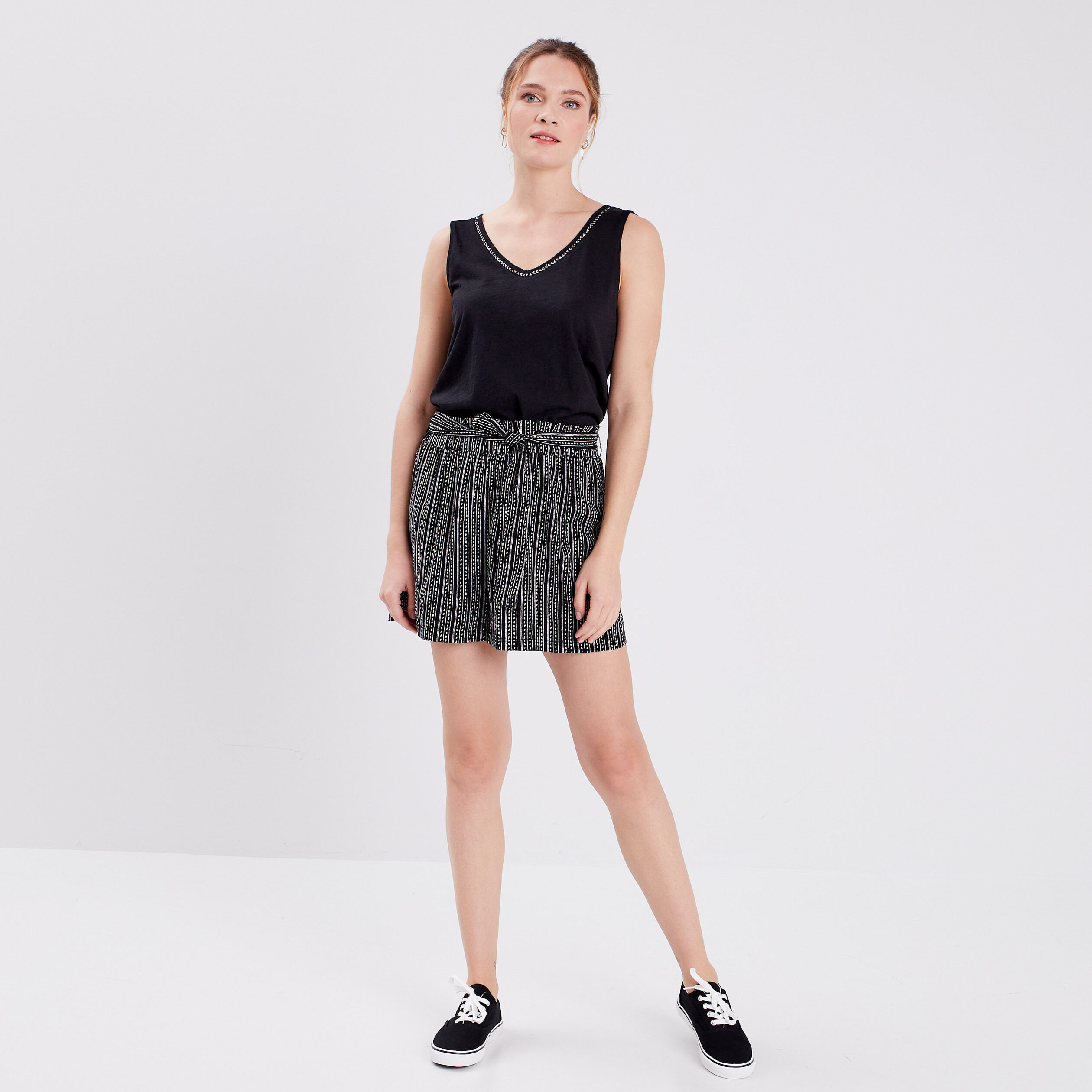 Short ample fluide noir femme | La Halle