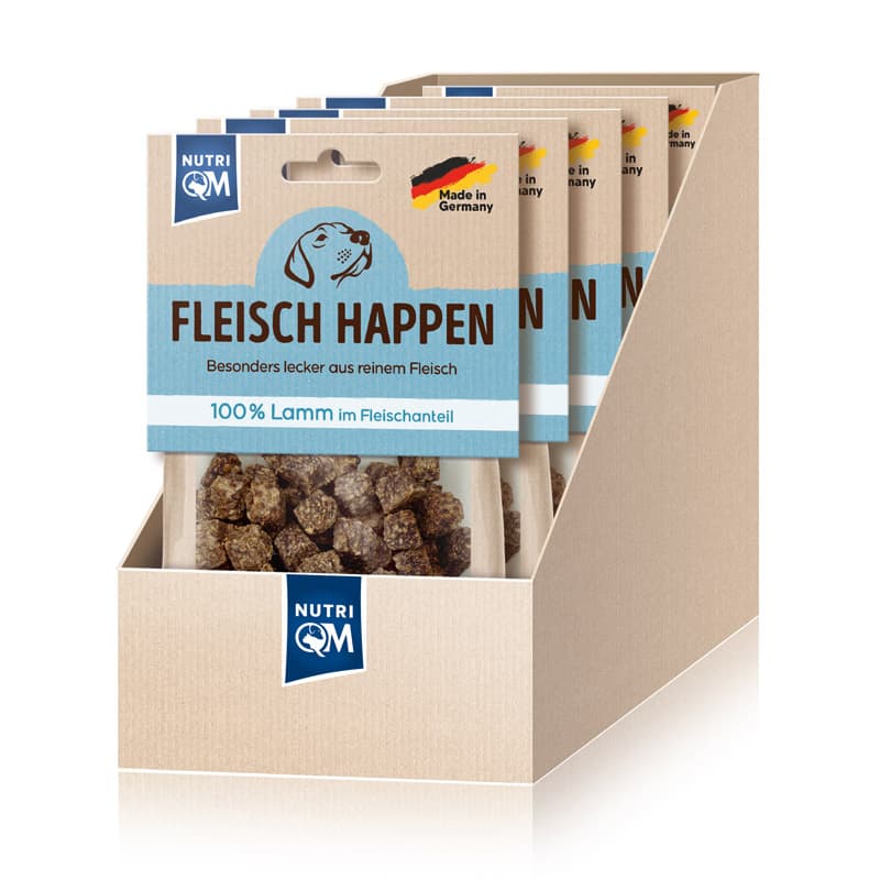 NutriQM Fleisch Happen Lamm 5 x 100g
