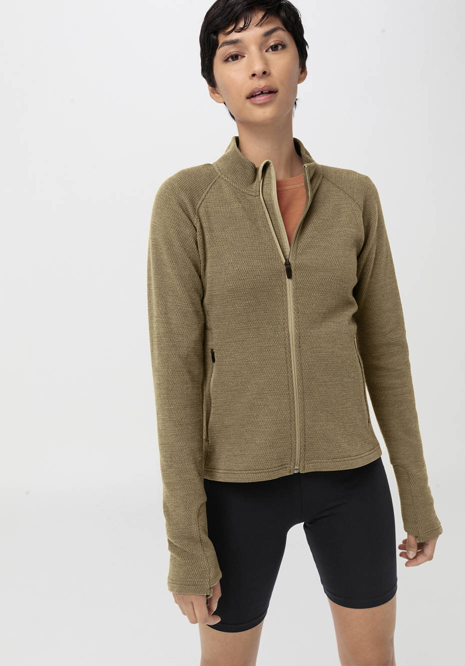 Performance Jacke aus Bio-Merinowolle mit Bio-Baumwolle
