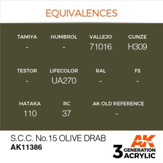 S.C.C. No.15 Olive Drab (17 ml)