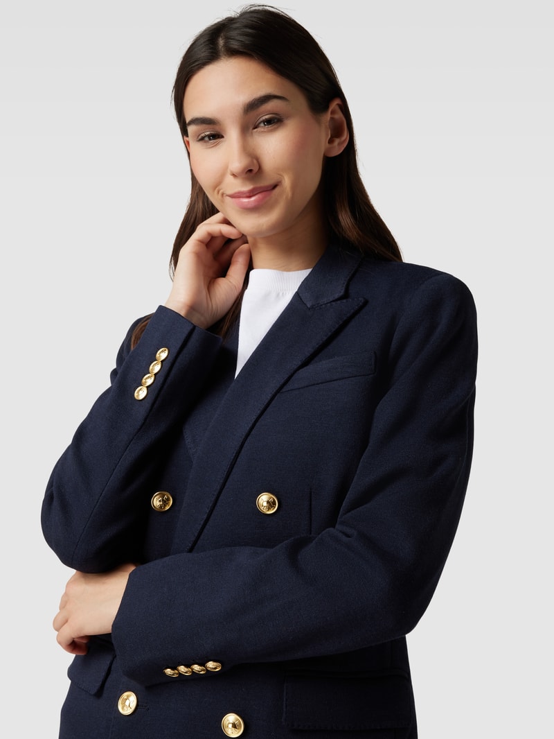 Blazer mit Reverskragen in marineblau