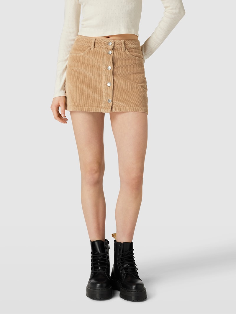 Minirock mit Label-Details Modell 'GLOBAL' in offwhite