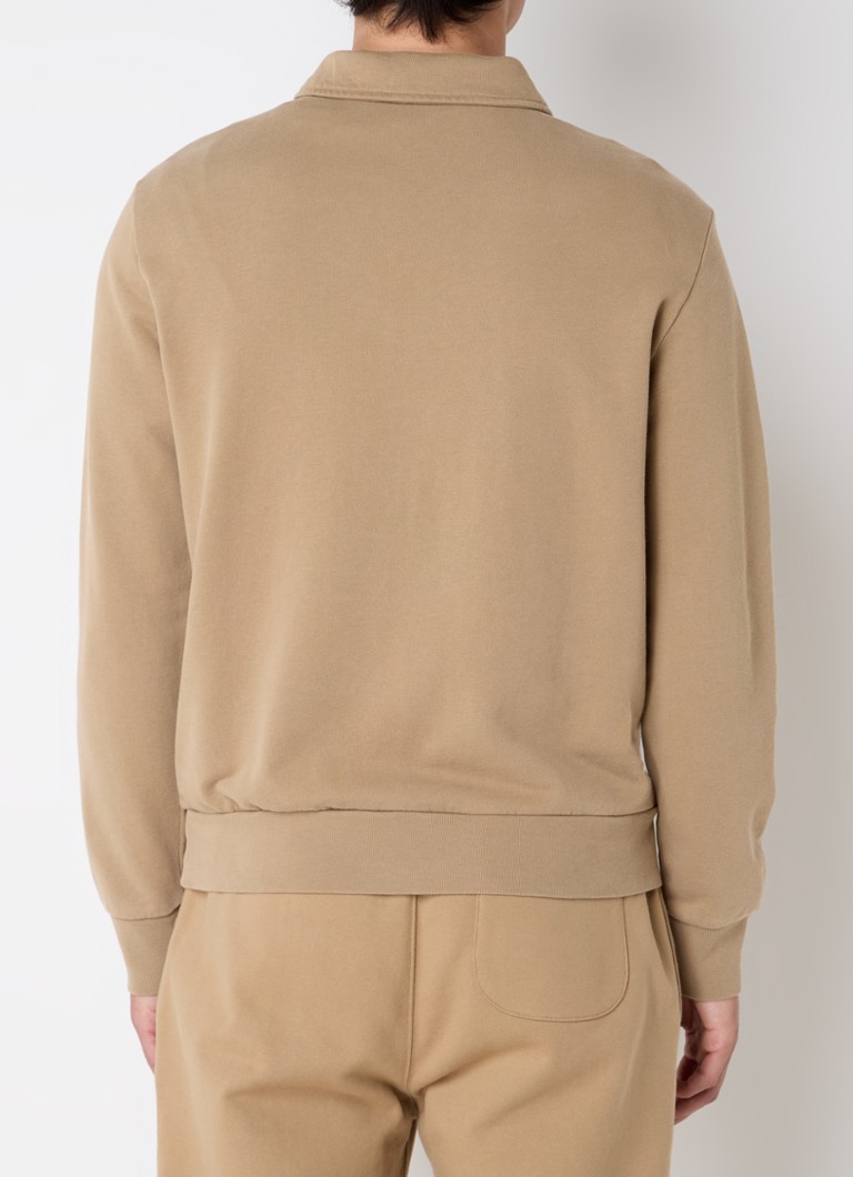 Pull Ralph Lauren en maille fine avec demi-zip et broderie logo