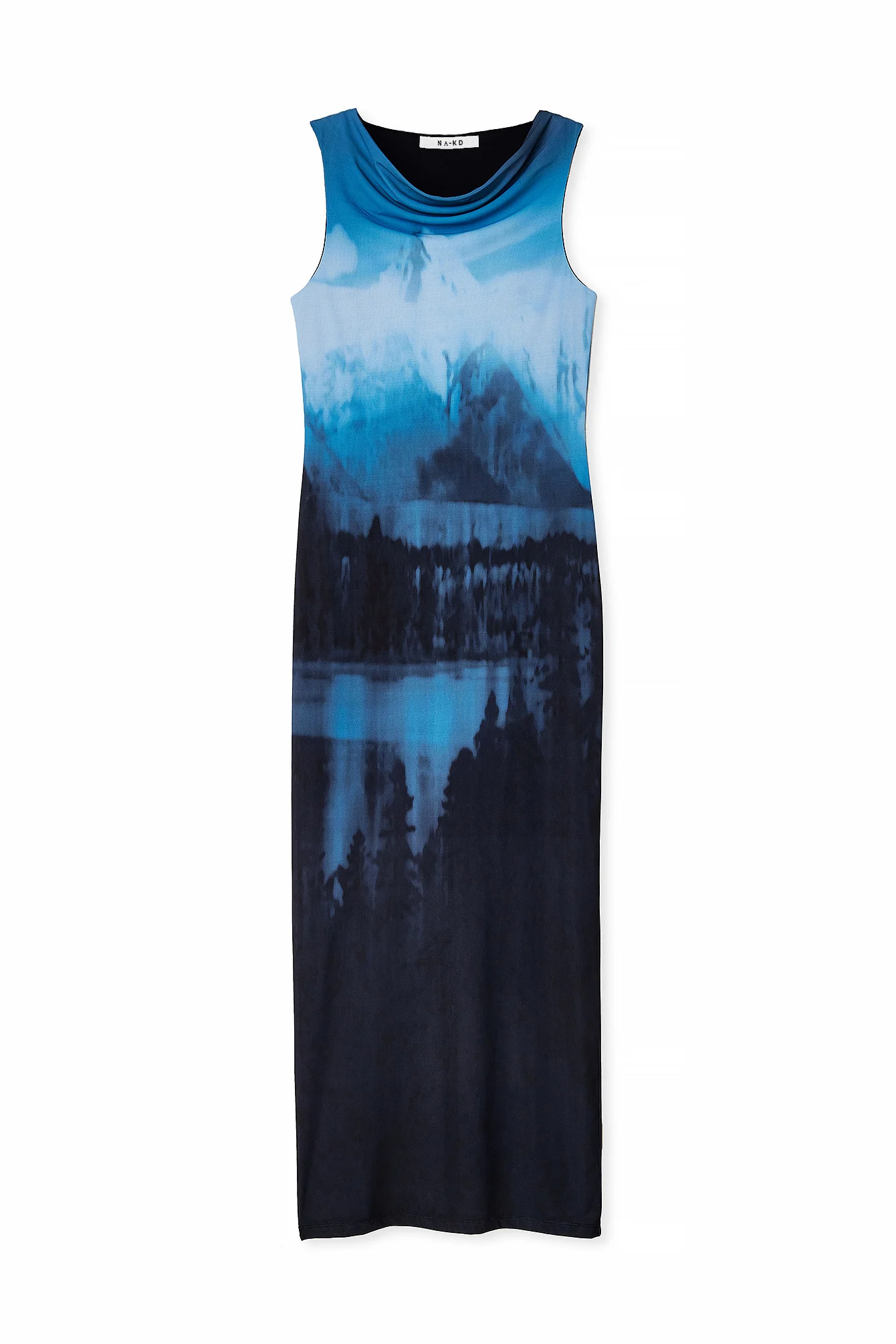 Ärmelloses Mesh-Maxikleid