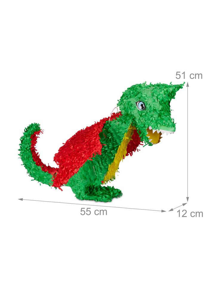 relaxdays Pinata Drache in Bunt günstig kaufen onesize