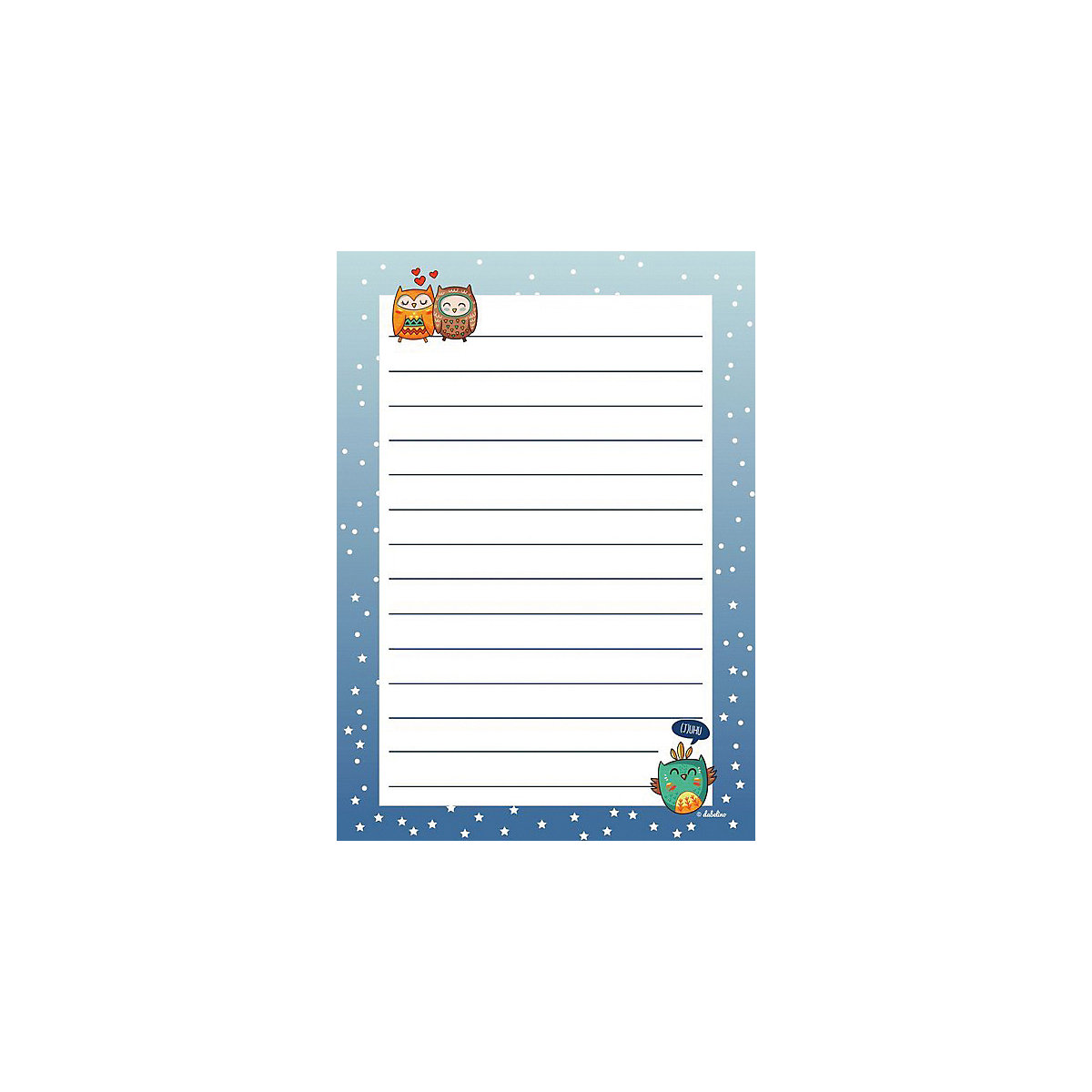 Briefpapier-Set für Kinder: Eulen