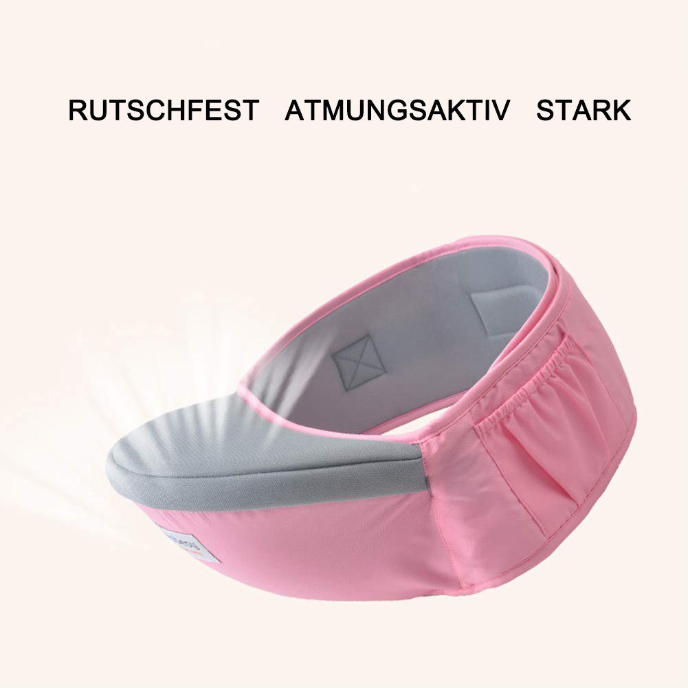 Einemgeld Bauchtrage Baby Hüftsitzträger, mit abnehmbar Tasche Tragehilfe,Einstellbar,360g