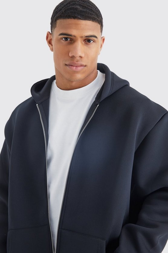 Oversize Scuba Hoodie mit Reißverschluss