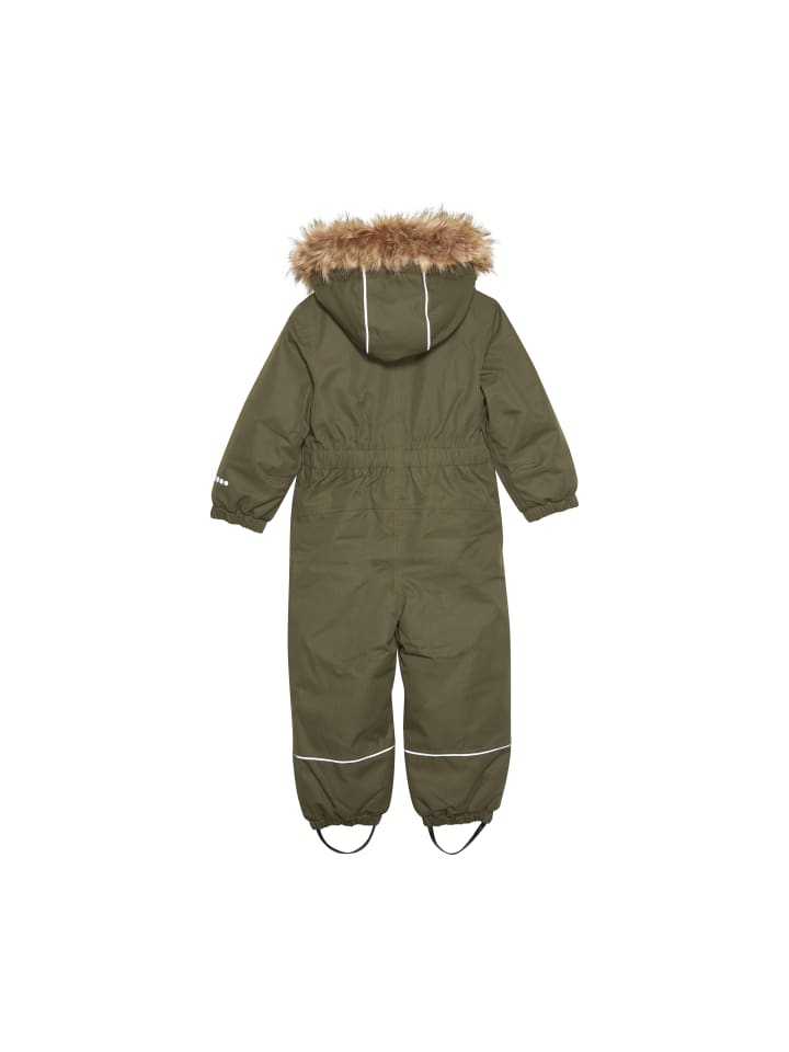 Minymo Schneeoverall 162145 Schneeanzug mit Kapuze und Fußschlafen in Grün günstig kaufen