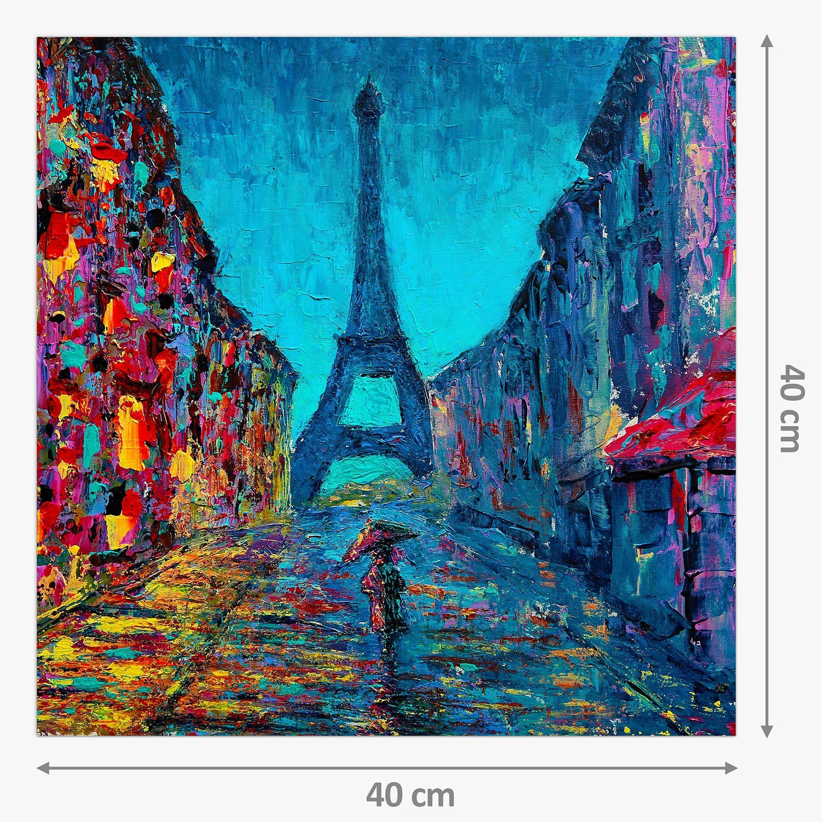 Primedeco Küchenrückwand Küchenrückwand Spritzschutz Glas mit Motiv Malerisches Paris