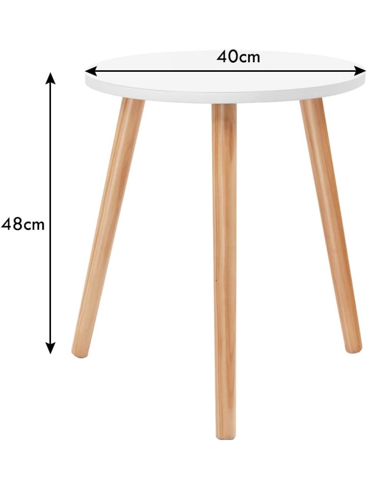COSTWAY Beistelltisch 40x40x48cm in Weiß günstig kaufen onesize