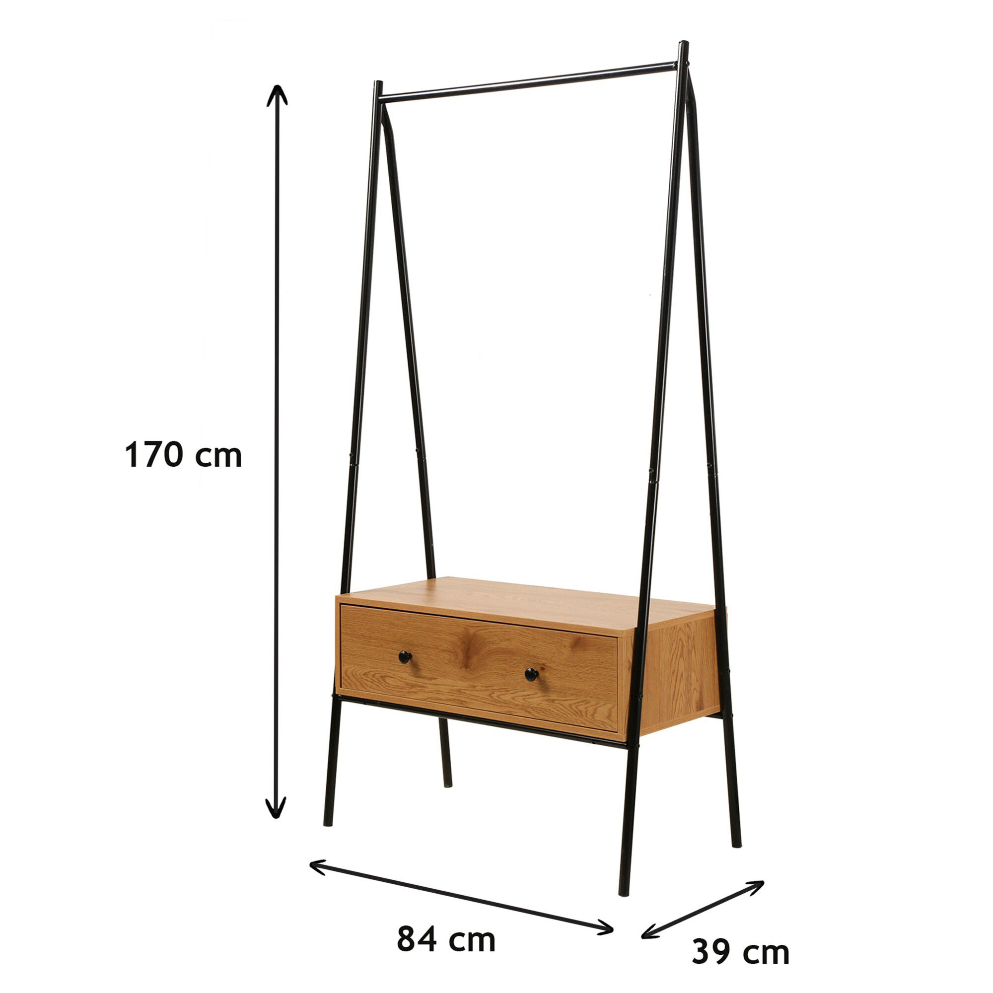 Penderie STOCKIES style industriel – 1 grand tiroir