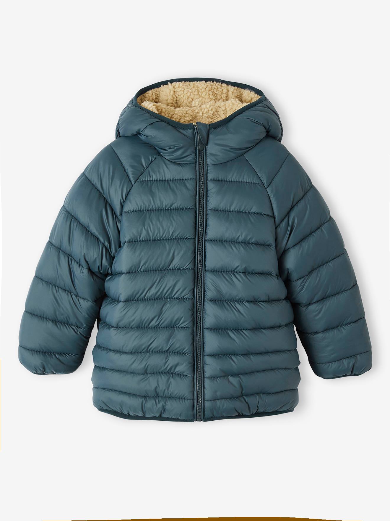 Vertbaudet Jungen Wende-Steppjacke - tannengrün