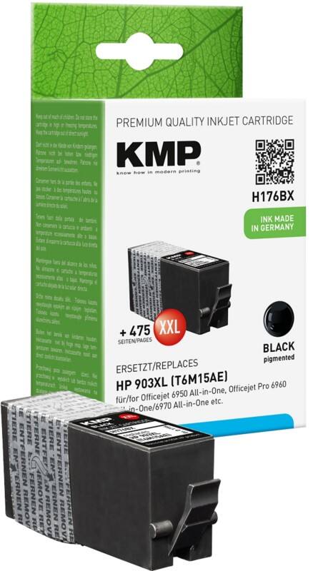 KMP Kompatibel HP 903XL Tintenpatrone T6M15AE Schwarz