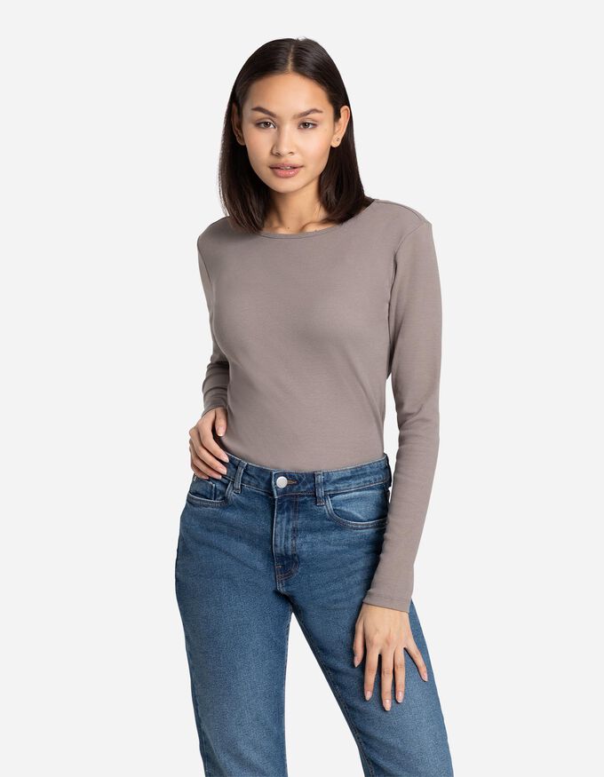 Langarmshirt - Baumwoll-Mix