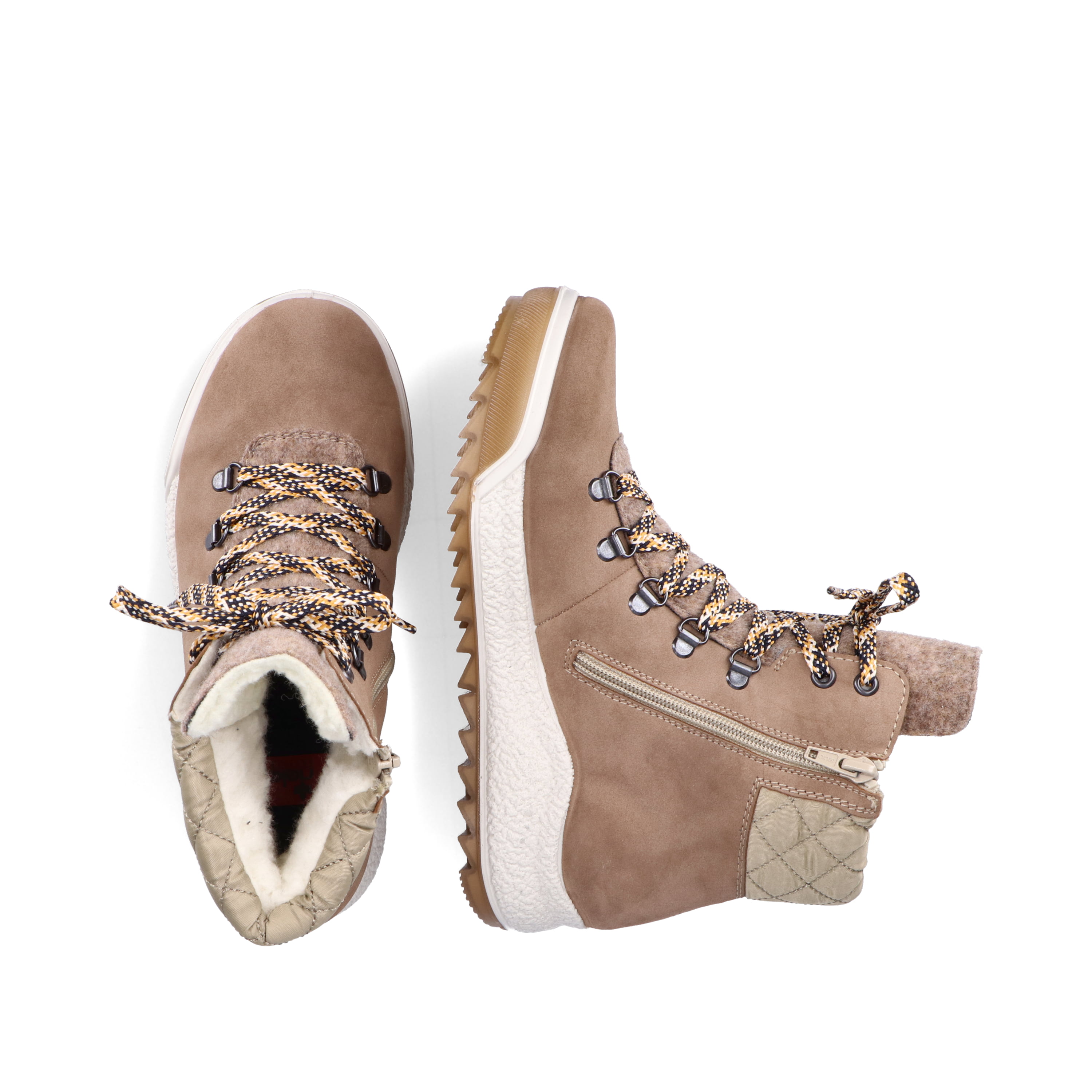 Rieker Damen Schnürstiefel braunbeige