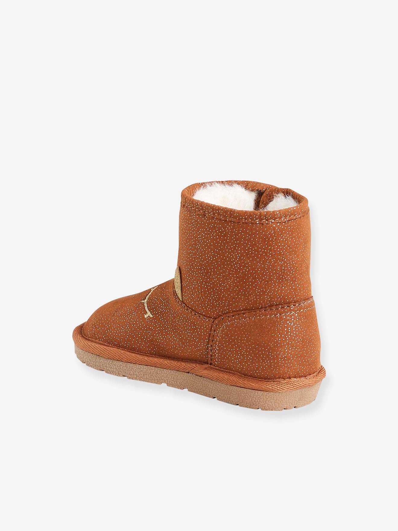 Bottes fourrées bébé fille camel