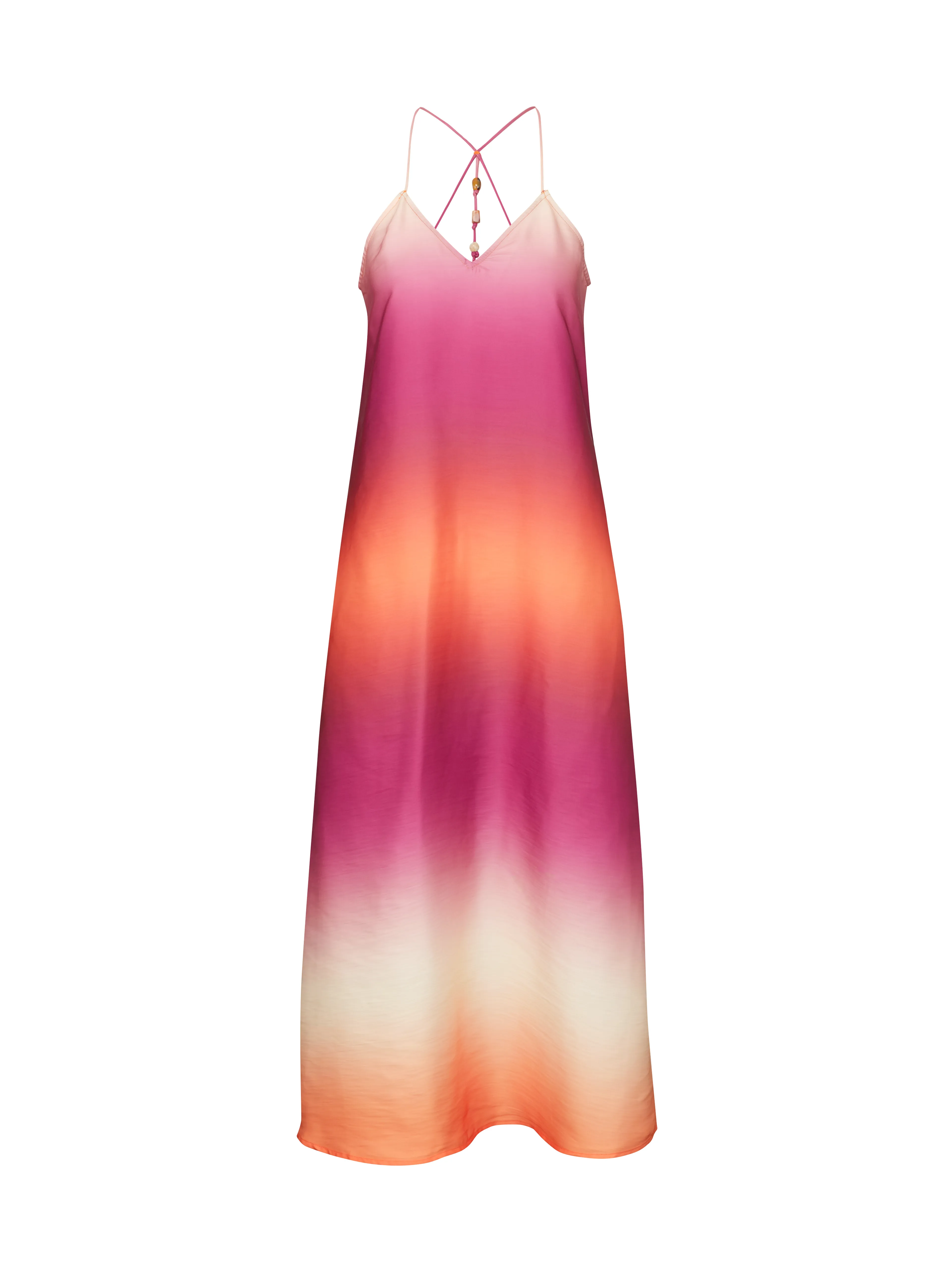 Orangefarbenes Damen-Midi-Kleid ORSAY
