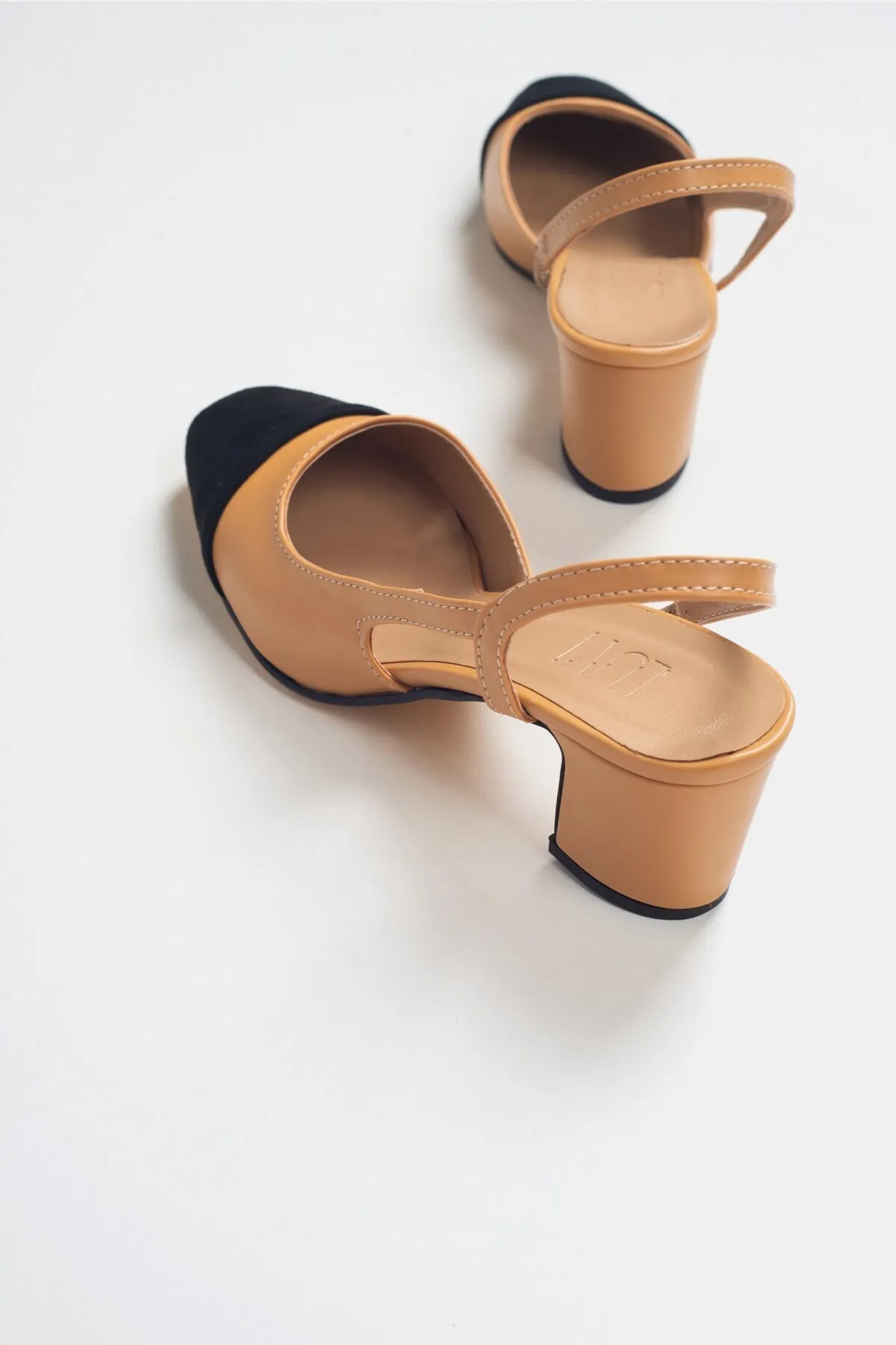 LuviShoes  Skin Skin Damen-Schuhe mit Absatz aus schwarzem Wildleder