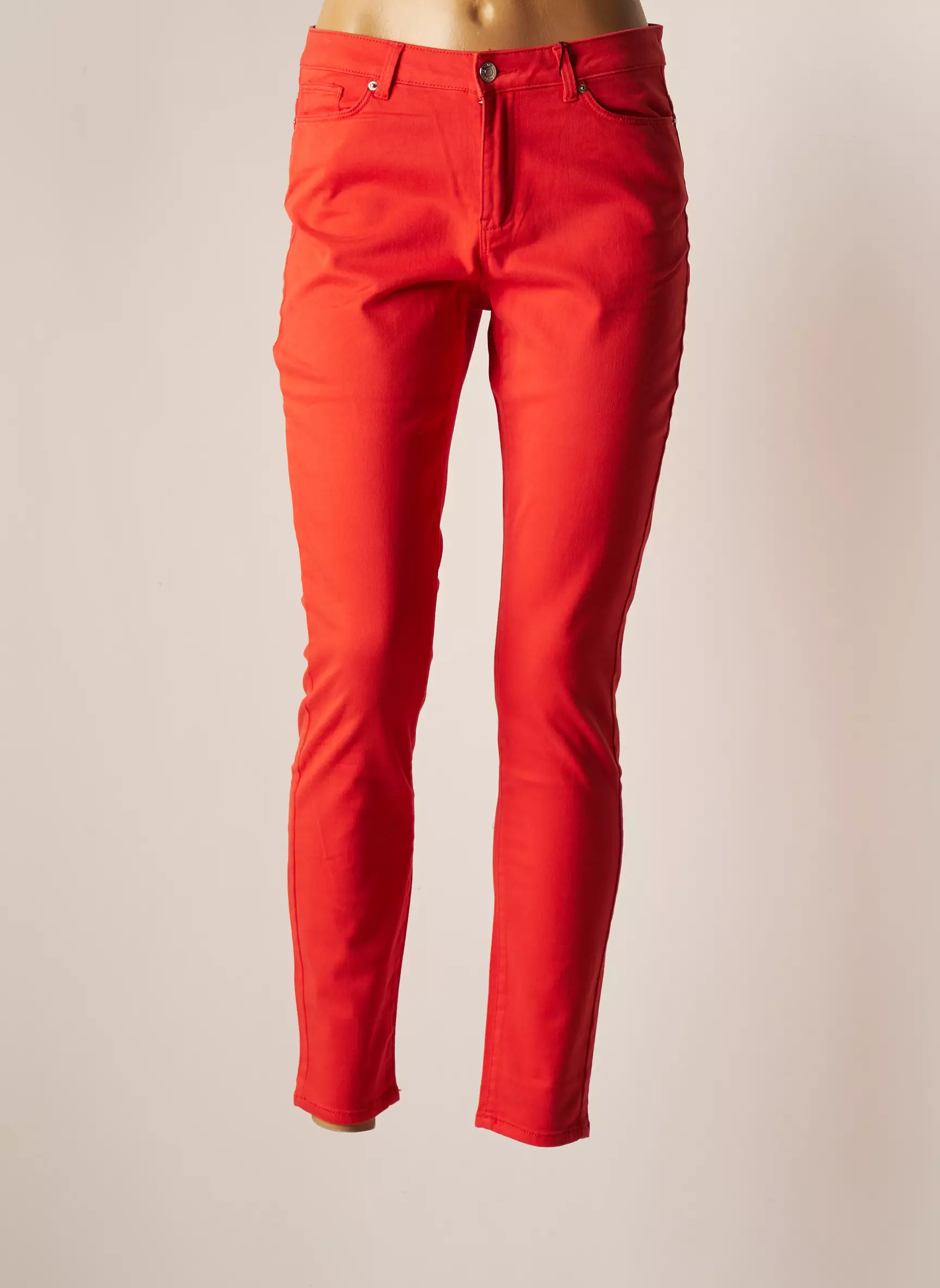 Vero Moda Pantalons Slim Femme couleur orange