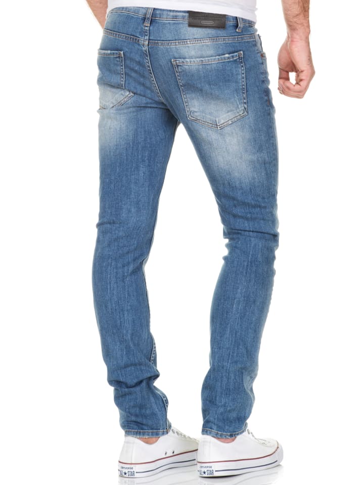 Amaci&Sons Slim Fit Destroyed Jeans FRESNO in Hellblau günstig kaufen