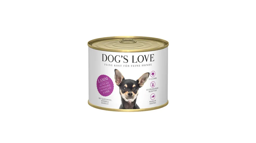 DOG'S LOVE Hundenassfutter Adult Lamm 200 g