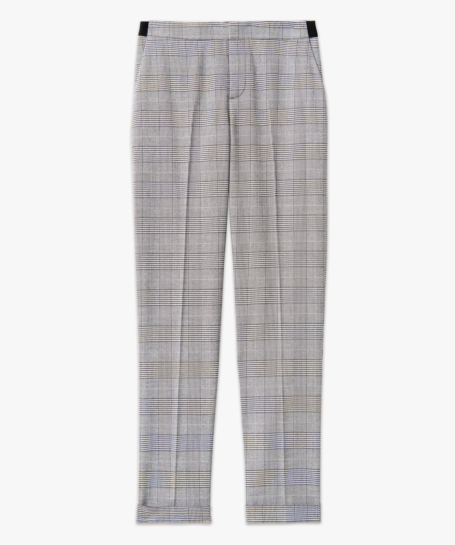 Pantalon à motif Prince de Galles et ceinture élastique femme imprime | GEMO