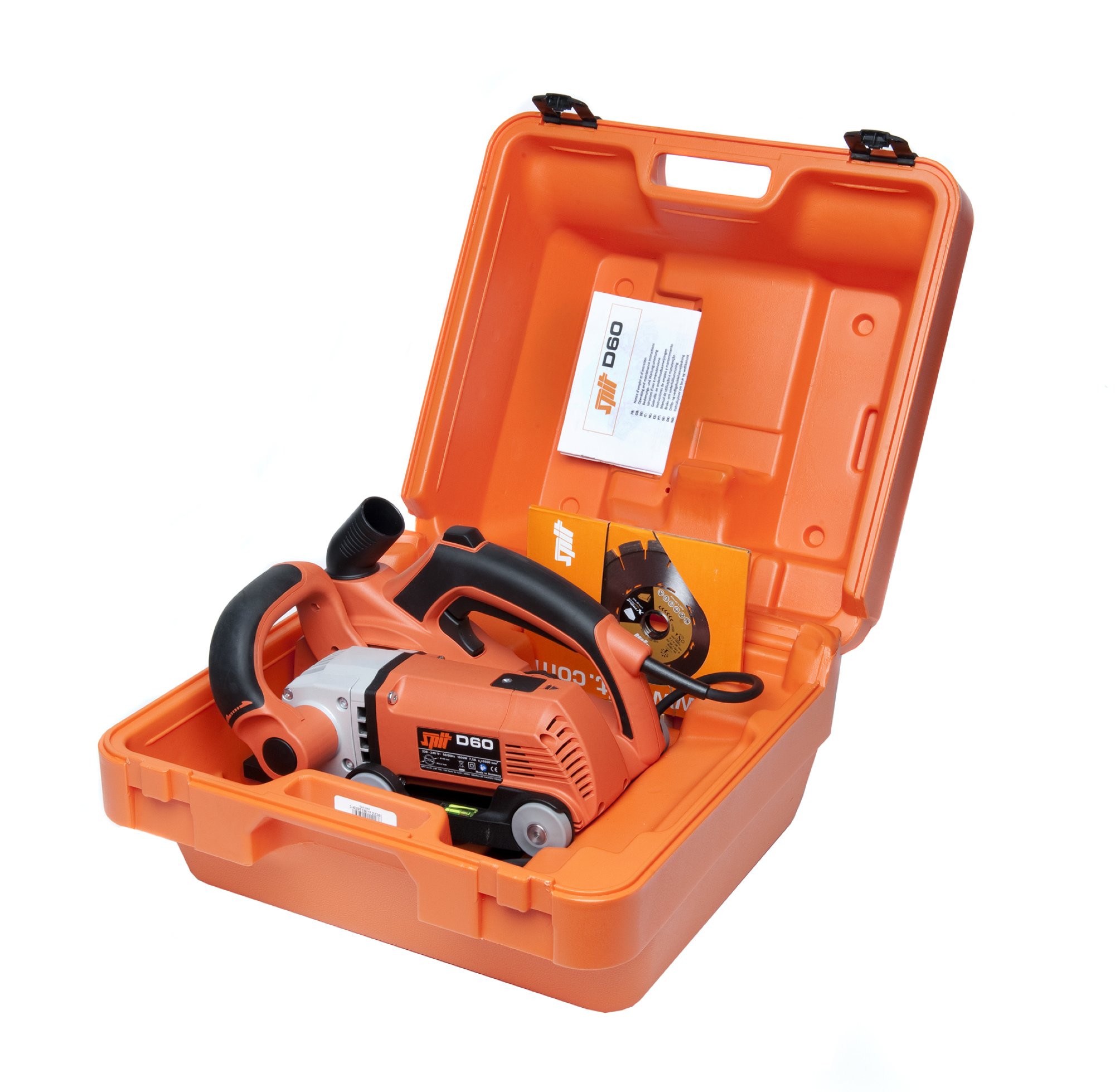 Spit 811223B D60 Väggfräsmaskin 1600 Watt + AC1625 Dammsugare + 2 Diamantsågblad